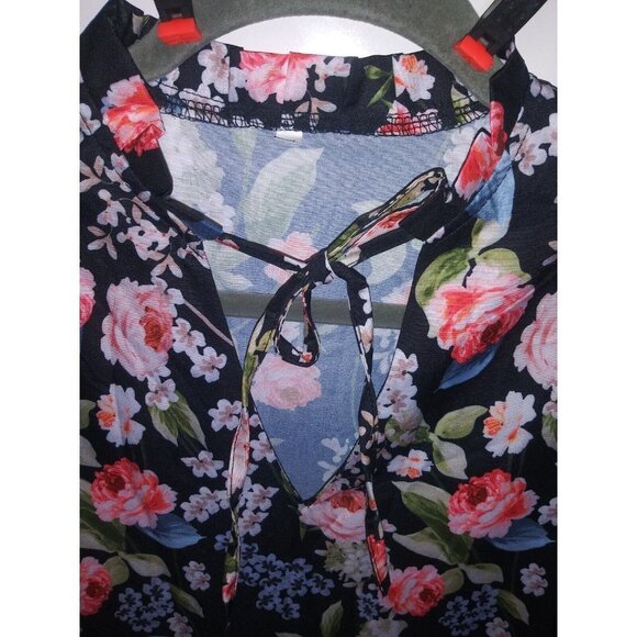 Womens Jumper Dress FLARE Floral XL/2XL Maxi long Sleeve Modest - Picture 5 of 7